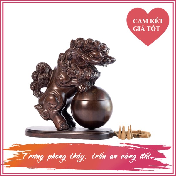 Kỳ lân xông trầm gỗ muồng