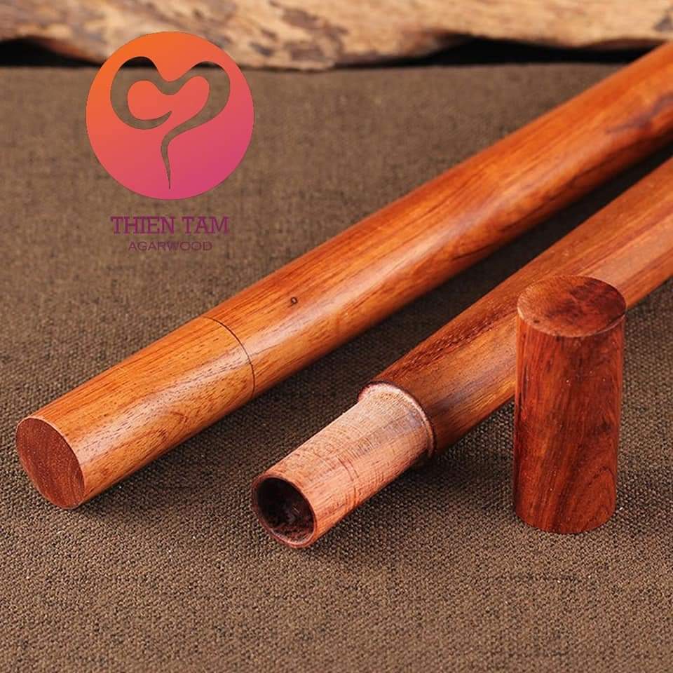 ống gỗ hương đựng nhang trầm không tăm TKT1