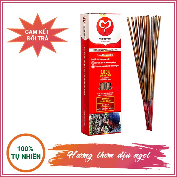 Nhang Trầm Sạch 1/2kg 40cm (tăm đỏ)